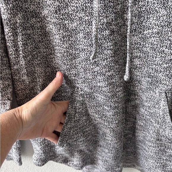 Prana Size S Charcoal Marled Popover Loose High Neck Kangaroo pockets - Picture 6 of 9